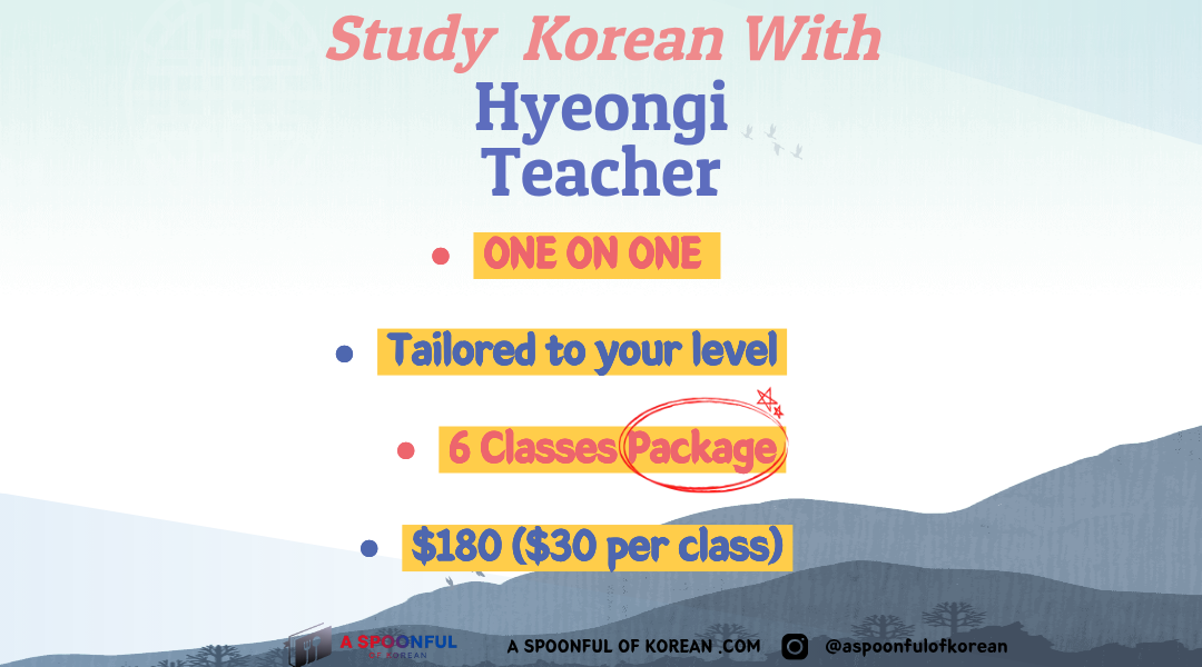 One on One Korean Class (6-Class Package)